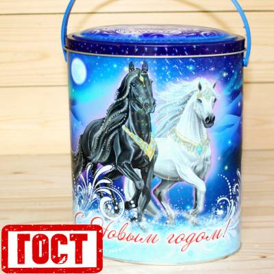Сладкий новогодний подарок по ГОСТу в жестяной упаковке в Сабурово