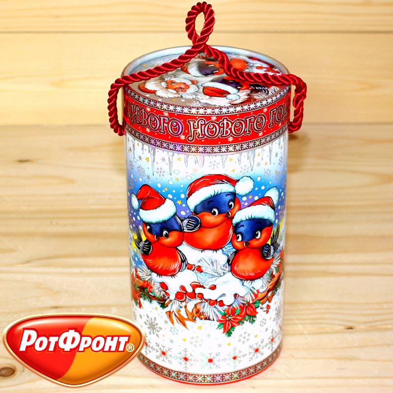 Сладкий новогодний подарок от Рот-Фронт в картонной тубе в Сабурово